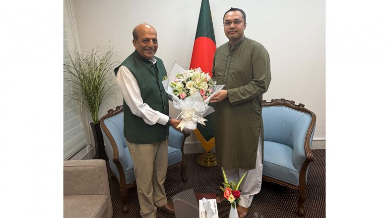 World News | Indian Envoy Dinesh Trivedi Meets Bangladesh PM's Adviser Mahdi Amin; Discuss Bilateral Relations