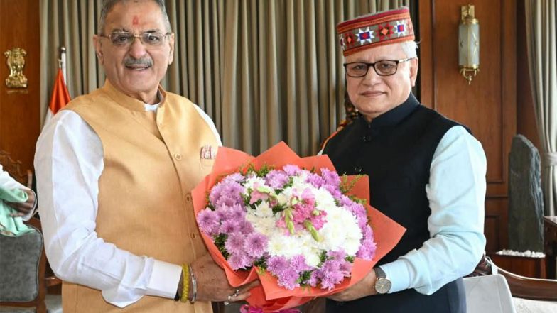 India News | Himachal Pradesh Governor Kavinder Gupta Pays Courtesy Visit to Maharashtra Governor