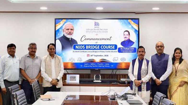 India News | Union Minister Pralhad Joshi Launches the 6-month Certificate (Bridge) Course in Primary Teacher Education