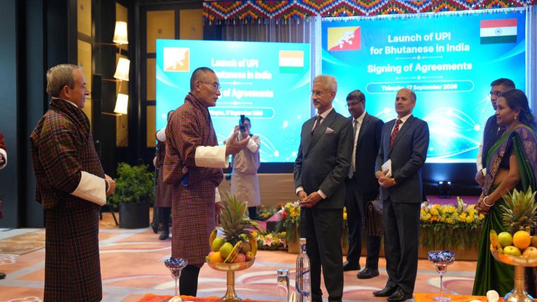 World News | EAM Jaishankar, Bhutan PM Tobgay Launch Phase-II of International UPI for Bhutanese Visitors to India