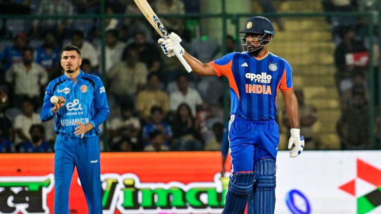 Sports News | Sanju Samson Reaches 9,000 T20 Runs with Half-century Against Afghanistan