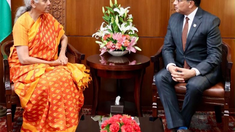 World News | Nirmala Sitharaman Meets Nepali Counterpart Swarnim Wagle; Reaffirms India's Support for Post-flood Reconstruction