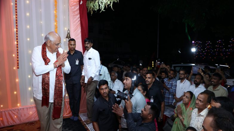 India News | Gujarat CM Bhupendra Patel Joins Ganeshotsav Celebrations in Ghatlodia 
