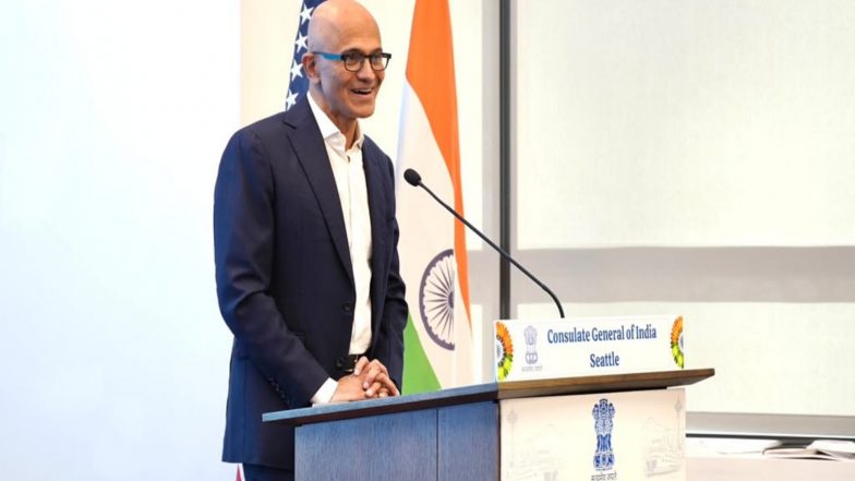 World News | Microsoft CEO Satya Nadella Addresses “IDEAS4INDIA”: Indian American Tech CEOs Forum Hosted by CGI Seattle