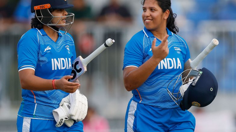 Sports News | Asian Games 2026: India's Women's Cricket Team Storms into Semis with Eight-wicket Win over Japan