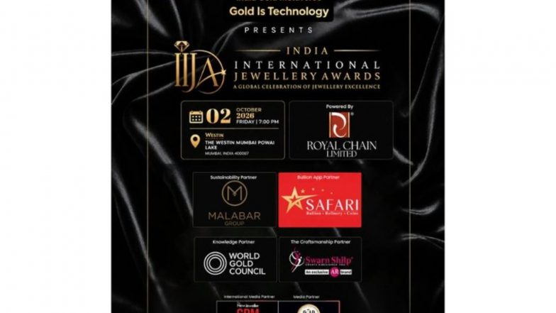 Business News | India International Jewellery Awards 2026 Receives Overwhelming Industry Response with Around 200 Nominations