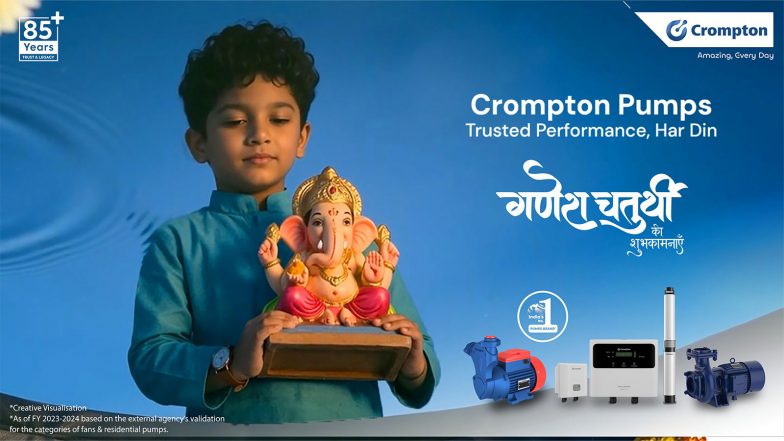 Business News | Crompton Unveils AI-Powered Ganesh Chaturthi Film Highlighting Its Smart and Connected Pumps Blending in the Festive Spirit