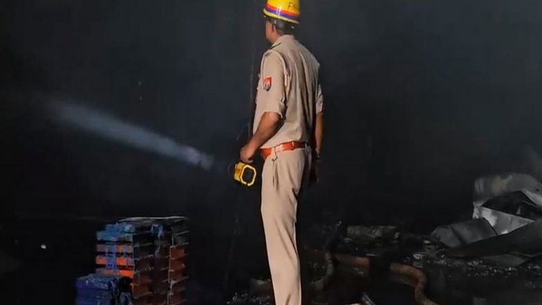 India News | UP: Fire Breaks out at Under-construction Warehouse in Noida 