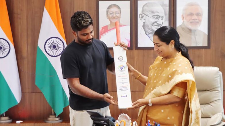 Sports News | Sanju Samson Meets Delhi CM Rekha Gupta, Joins Jan Kaushal Kendra as Brand Ambassador