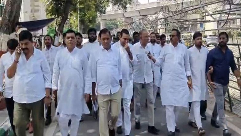 India News | Congress MPs Inspect Alleged Land Occupations Linked to Former BRS Minister Harish Rao in Siddipet