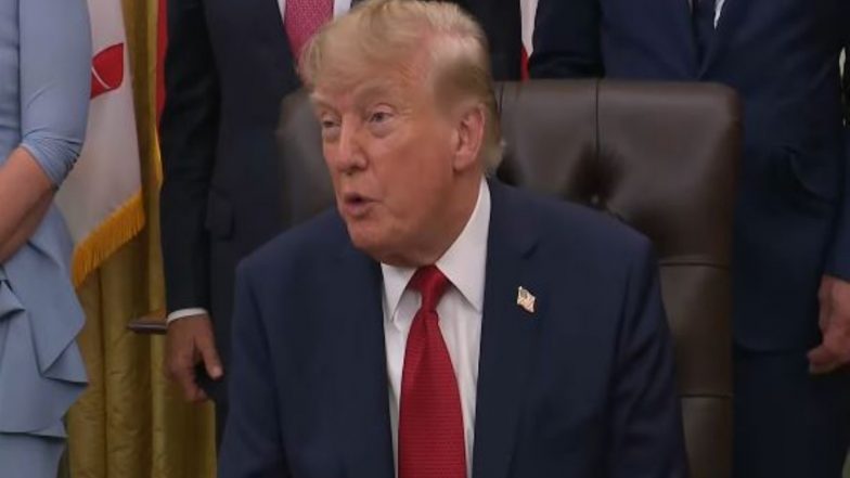 World News | “We’re Doing Very Well with China”: Trump Eyes Multiple Deals Ahead of Xi Jinping’s First White House Visit in a Decade