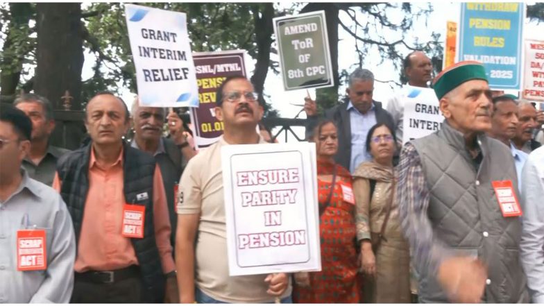India News | Pensioners Protest in Shimla, Demand Scrapping of Validation Law, Uniform Pension Revision