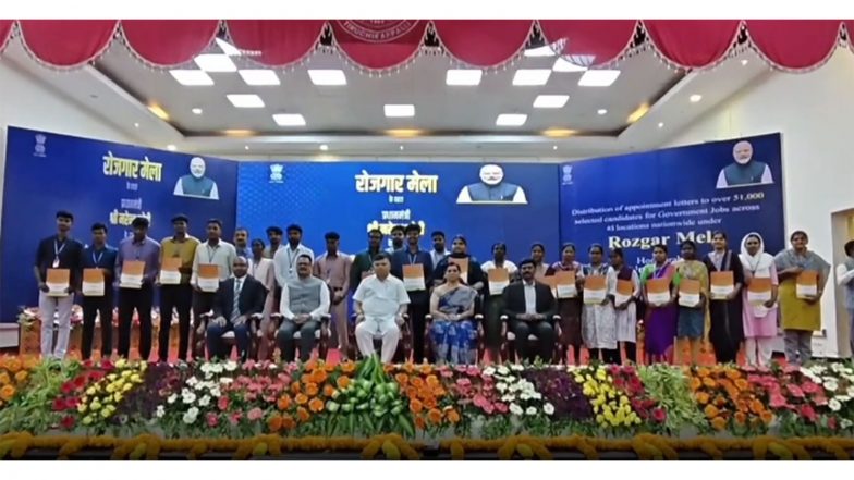 India News | Trichy NIT Hosts Rozgar Mela; Union Minister Raj Bhushan Choudhary Distributes Appointment Letters