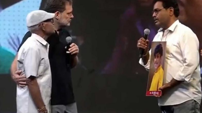 India News | Rahul Gandhi Interacts with Family of DU Student Killed in Delhi Building Collapse in Indore