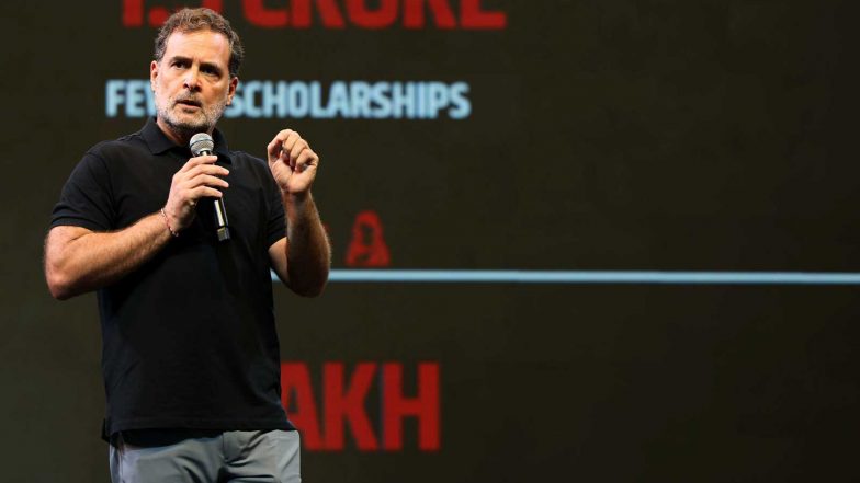 India News | Indore ‘Chhatron Ki Goonj’: Rahul Gandhi Attacks Paper Leaks, Privatisation Under ‘System Vs Students’ Pitch