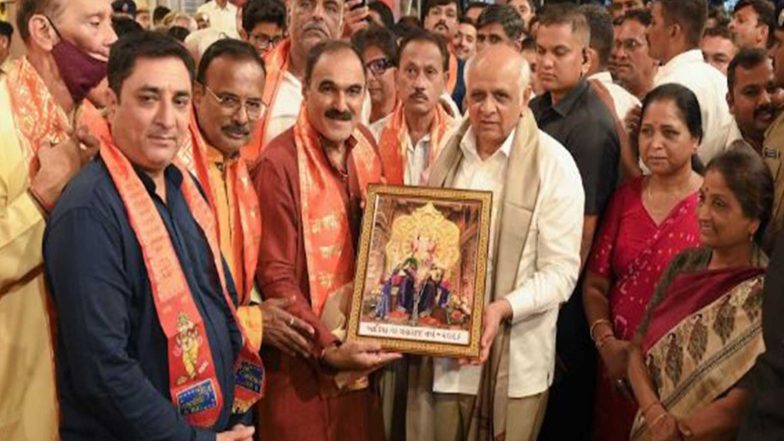 India News | Gujarat CM Bhupendra Patel Takes Part in Ganeshotsav Celebrations at Ranip, Performs Maha Aarti