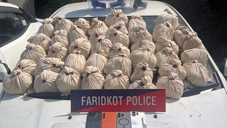India News | Punjab: Faridkot Police Bust Cross-border Heroin Network, Arrest Four; 47.3 Kg Heroin Seized