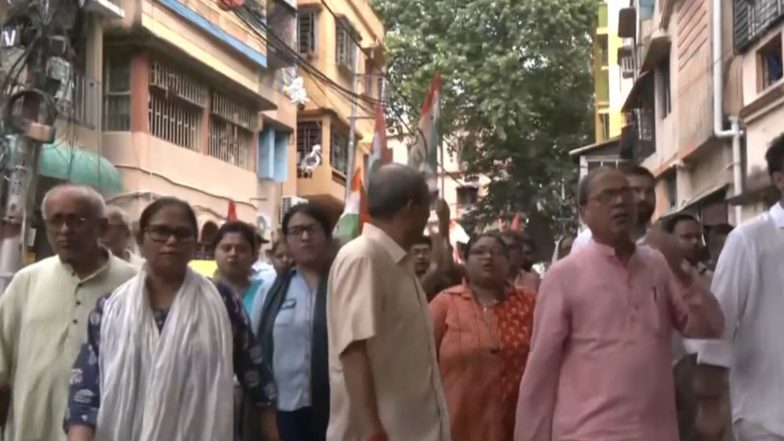 India News | TMC Holds Protest Rally in Kolkata, Alleges BJP Occupied Party Office, Attacks on Workers