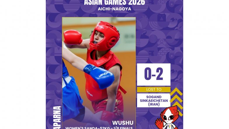 Sports News | Asian Games: Wushu Athlete Aparna Dahiya Exits After Round of 16 Defeat