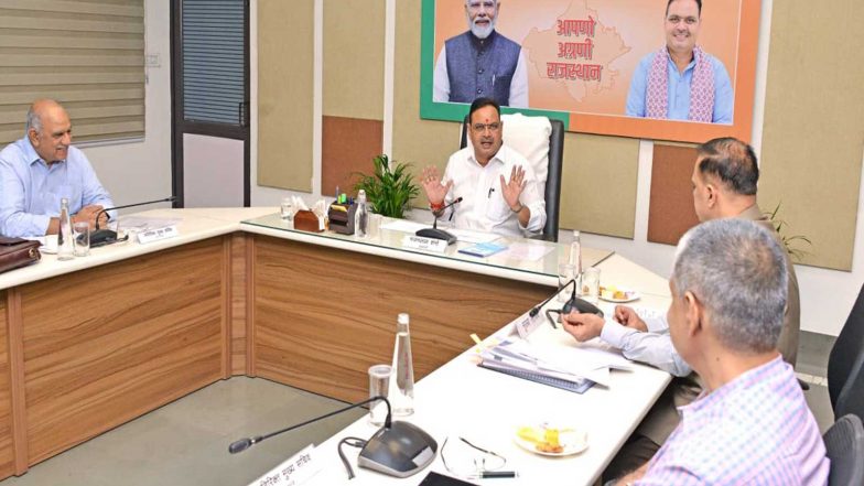India News | Rajasthan CM Bhajanlal Sharma Reviews Rs 2 Lakh Crore Water Projects, Directs Timely Completion