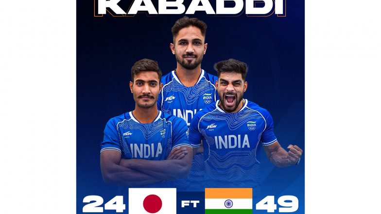 Sports News | Asian Games 2026: India Thrash Japan 49-24 in Men's Kabaddi Opener