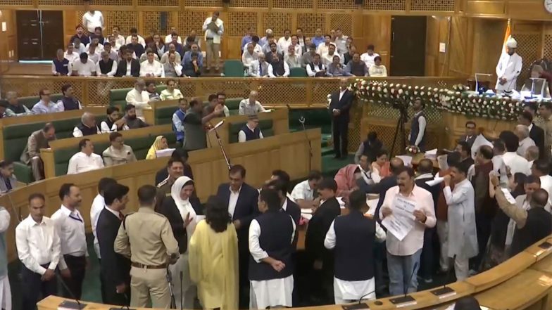 India News | Uproar in JK Assembly as BJP Legislators Protest Power Tariff Hikes, Other Issues in State