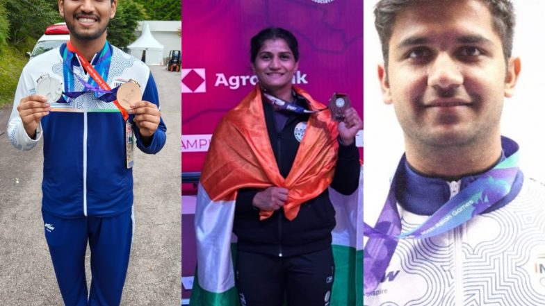 Sports News | President Murmu Congratulates Rudrankksh Patil, Himanshu Dhillon, Suchika Tariyal for Asian Games Medals