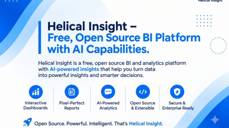Business News | Helical Insight Hits 1,000 GitHub Stars: Free Open Source BI with AI & Enterprise Features