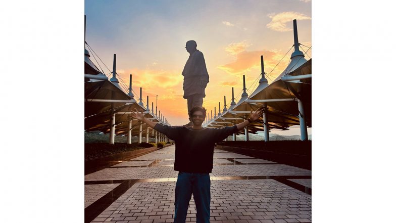 Entertainment News | Gorging on Theplas to Statue of Unity Visit: Kartik Aaryan Explores Gujarat Ahead of 72nd National Film Awards Ceremony 