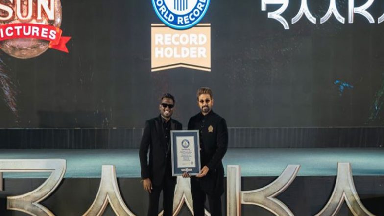 Entertainment News | Allu Arjun, Atlee’s ‘Raaka’ Sets Guinness World Record for Simultaneous Motion Capture of 37 Performers