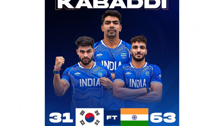 Sports News | Asian Games 2026: India Thrash South Korea 63-31 to Register Second Straight Win in Men's Kabaddi Event