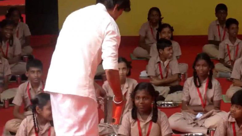 India News | Tamil Nadu CM Vijay Launches Expanded Kamarajar Breakfast Scheme, Distributes Food to Students
