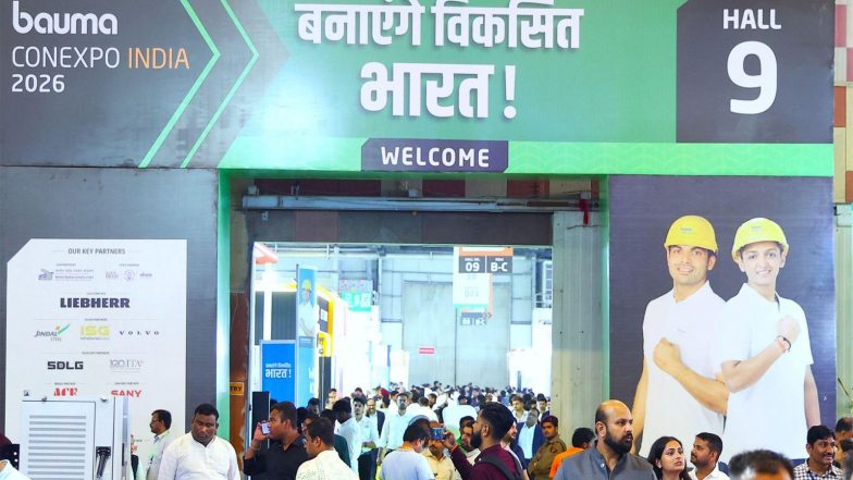 Business News | Bauma CONEXPO INDIA 2026 Closes Largest-ever Edition with 1,100+ Brands, 59,004 Participants from 100+ Countries and 6,615 Buyer-seller Meetings