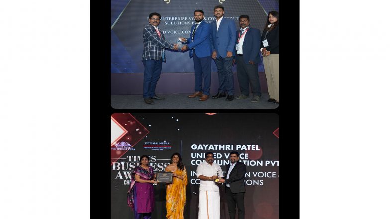 Business News | Unified Voice Earns Dual Honours for Enterprise Communications Innovation at Bengaluru and Chennai Awards