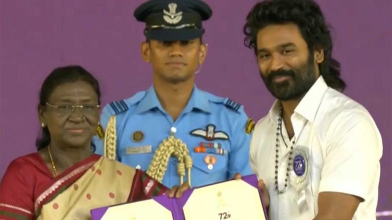 Entertainment News | National Film Awards 2026: Dhanush Receives First National Award as Director for ‘Raayan’ 