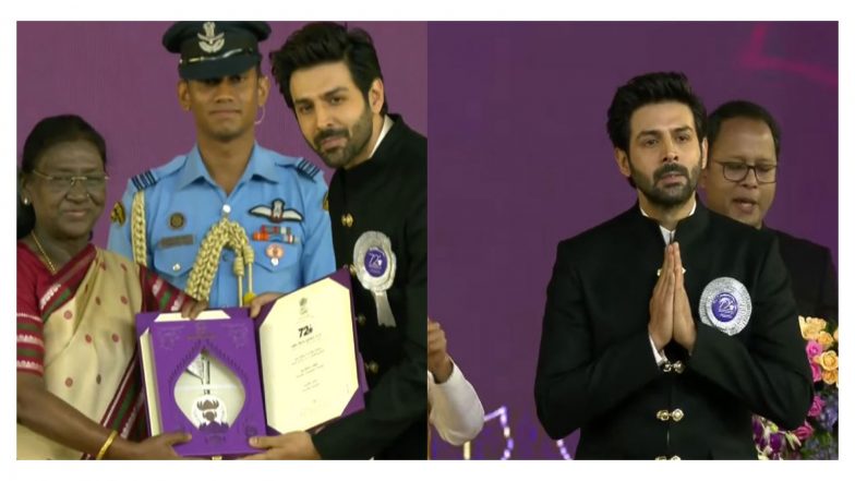 Entertainment News | National Film Awards 2026: Kartik Aaryan Receives Best Actor for 'Chandu Champion', Expresses Gratitude