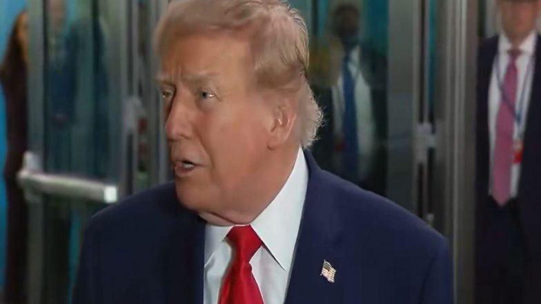 World News | Trump Arrives at UN Headquarters for High Stakes Address, Urges Putin to Settle War
