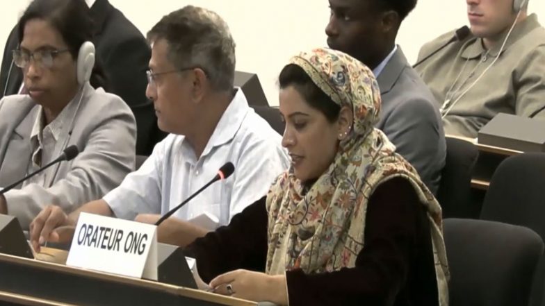 World News | Tasleema Akhter Highlights Contrast Between PoJK and Jammu and Kashmir at UNHRC