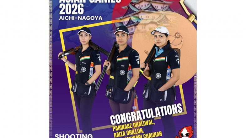 Sports News | Sports Minister Mandaviya Congratulates Indian Women’s Skeet Team on Maiden Asian Games Bronze