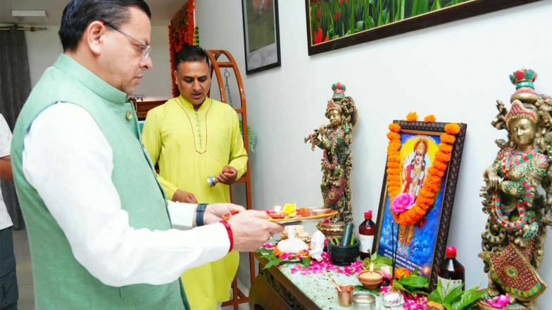 India News | Uttarakhand CM Dhami Offers Prayers to Lord Dhanvantari on Ayurveda Day