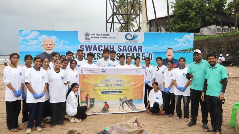 Business News | Bisleri International and Ministry of Earth Sciences Join Hands for Coastal Clean-Up Across 35 Beaches