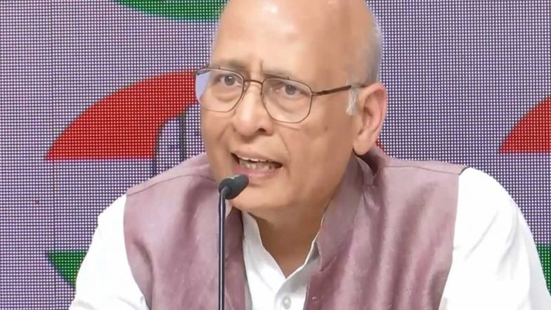 India News | “Opened an Office for Murder of Democracy”: Congress' Abhishek Manu Singhvi Accuses CEC of Misleading Colleagues 