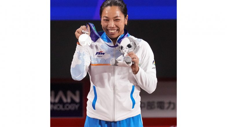 Sports News | Amit Shah, Rekha Gupta, PT Usha, Shikhar Dhawan Congratulate Mirabai Chanu on Asian Games Silver
