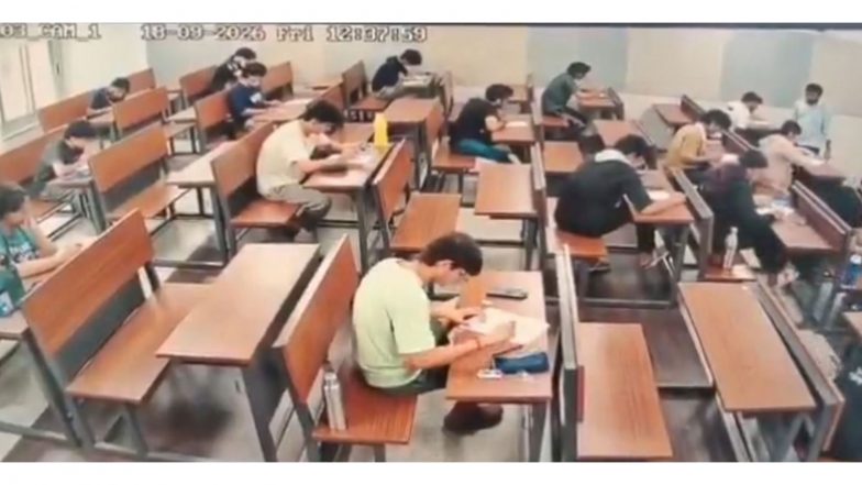 India News | As Mumbai Police Investigate IIT-Bombay Student Sahil's Suicide, Purported CCTV of Exam Hall Goes Viral on Social Media