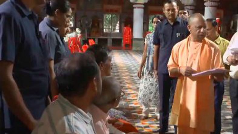 India News | UP: CM Yogi Adityanath Holds 'Janta Darshan' in Gorakhpur, Listens to Public Grievances