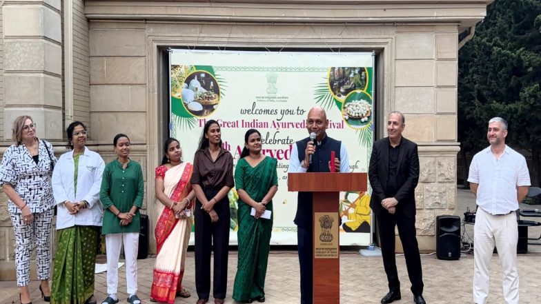 World News | Indian Embassy Hosts Great Indian Ayurveda Festival in Baku to Mark 11th Ayurveda Day