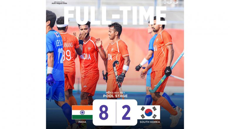 Sports News | Asian Games 2026: Dilpreet Singh Shines as Indian Men's Hockey Continues Dominant Run, Beats South Korea