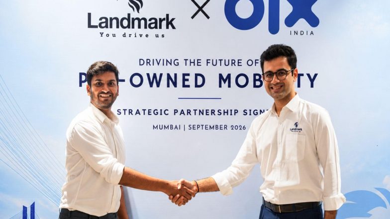 Business News | Landmark Cars and OLX India Partner to Build India's Leading Phygital Pre-Owned Car Platform
