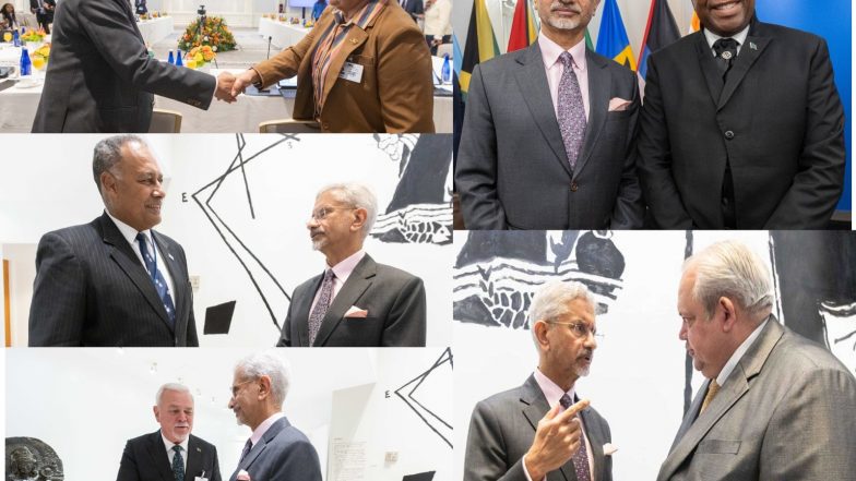 World News | UNGA 81: EAM S Jaishankar Meets Leaders from Pacific and Caribbean Nations