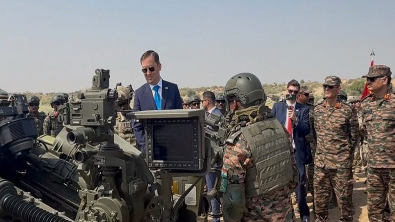 World News | US Ambassador Sergio Gor, Lt Gen Deshpande Witness  joint Firing at Ex Yudh Abhyas 2026
